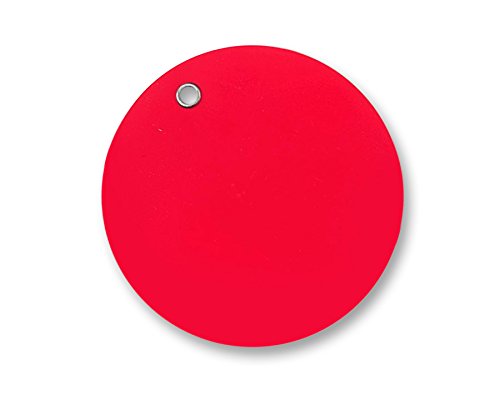 3" Strong Vinyl Circle Tags (Red) Pack of 50