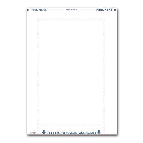 Knockout A5, Duplex Laser Shipping Label/Packing Slip, Shipping Label & Packing Slip are Combined into one Sheet