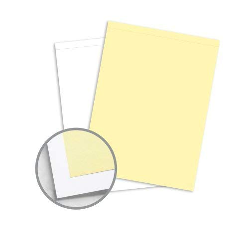 8.5" x 11.5" 2 Part NCR Superior Yellow/White Reverse Collated Paper With 1/2" Perforation on Top, Item #5787