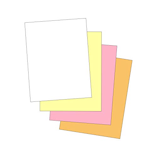 Plain Collated Color Paper (Not Carbonless) for Laser and Ink Jet Printers (4 Part, Pack)