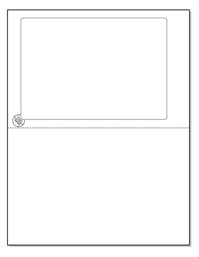 Click Ship Integrated Labels with Tear Off Receipt, Designed for Printing Online Labels. 8-1/2" x 11" Sheet with one Label 6.8125" x 4.75", Use for USPS, Ebay, Paypal, ETC.