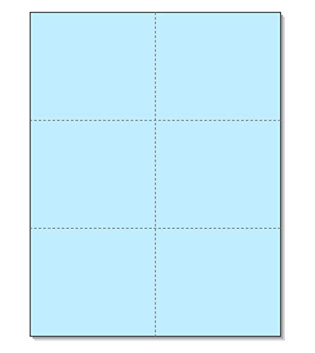 8-1/2" x 11" Laser/Inkjet Postcards 6 Per Page, (4-1/4" x 3.66" Each Card - Canary)