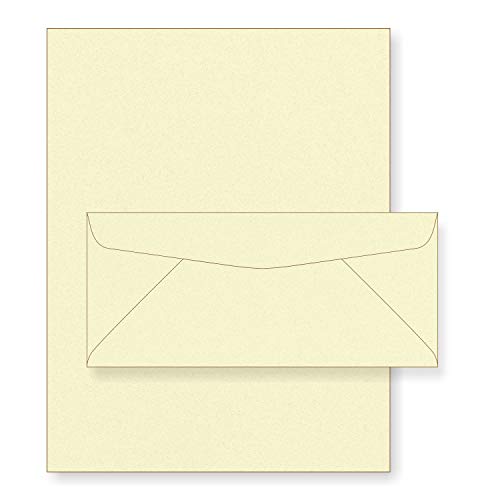 NextFiber 8-1/2" x 11" Letter Heads & #10 Reg. Envelopes Create invitations, Certificates, Events, Parties, Birthday, Showers, Proposals, Presentations, Resumes and much more (Natural)