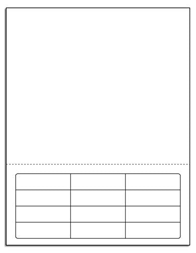 Integrated Laser Form with Label Combination (2-1/2" x 3/4" - 12 Labels)
