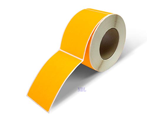 Next Day Labels, 3 X 5 Rectangle Inventory Color Coding Labels, 500 Per Roll (Fluorescent Orange)