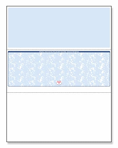NextSecure Blank - Not Printed - Laser/Ink-Jet Checks, 500 Sheets Per Pack (Blue Center)