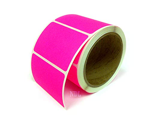 Next Day Labels, Rectangle Inventory Color Coding Labels, 250 Per Roll (Fluorescent Pink, 3 X 2)