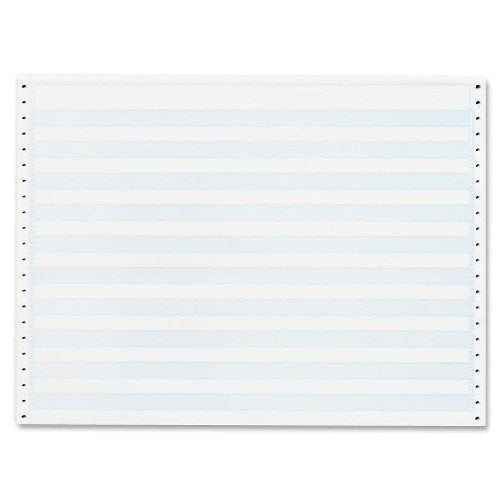 Sparco Computer Paper, 1/2-Inch Blue Bar, 20 lbs, 14-7/8 x 11 Inches, 2400 Count (SPR02180)