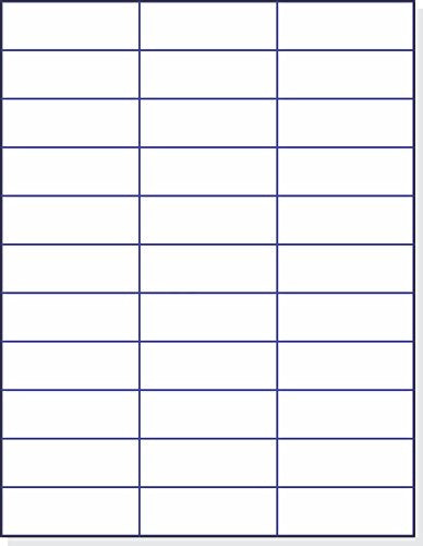 Laser/Ink Jet White Labels 2.83" x 1" - 33 Per Page