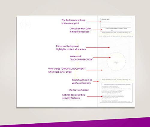 NextSecure Blank Laser/Ink-Jet Checks, 500 Sheets Per Pack (Red-Blue Prismatic Bottom)