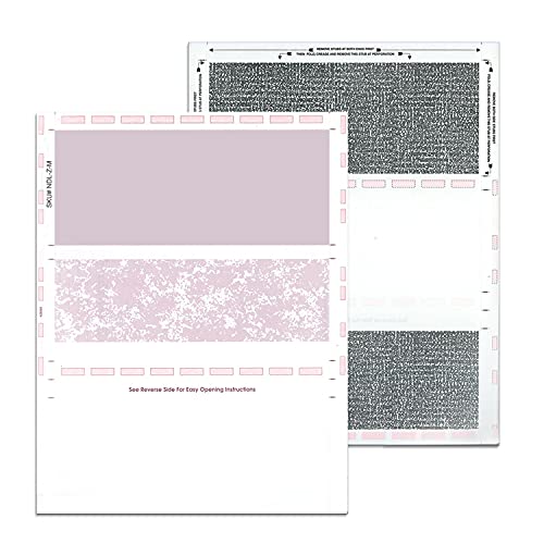 Pressure Seal Self Mailer Checks - Maroon, Z Fold