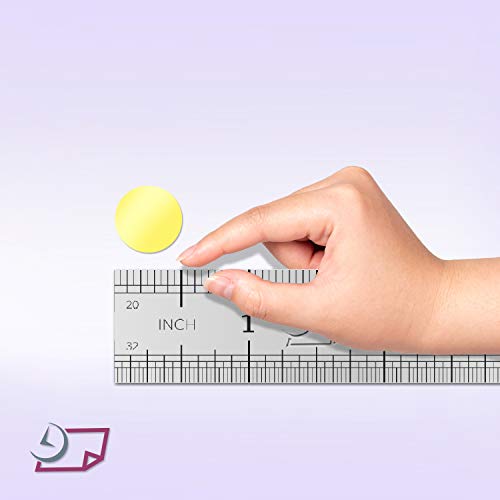 Blank Color Coding Stickers, Writable Surface 500 Permanent Labels per Roll (Gold, 1/2" Circle)