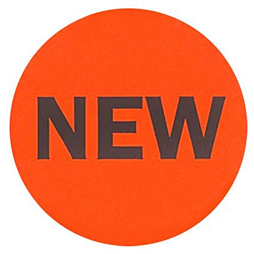 Neon Red Color, Round Labels/Great to use for Inventory Control, Grocery, Sales, Clothing Stores, Stickers 2" - 500 Labels Per Roll, 1 Roll Per Package (New)