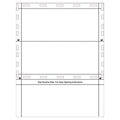 8-1/2" x 11" U-Seal, Z Fold Blank, Laser Cut Sheet (Carton of 1000)