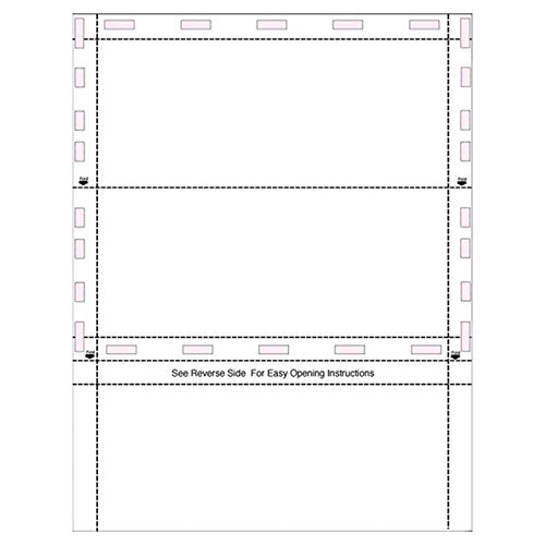 8-1/2" x 11" U-Seal, Z Fold Blank, Laser Cut Sheet (Carton of 1000)