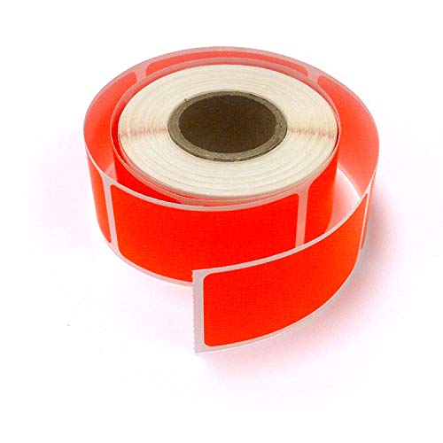 Next Day Labels, Rectangle Inventory Color Coding Labels, 250 Per Roll (Fluorescent Red, 2 X 1)
