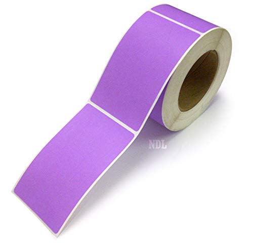 Next Day Labels, 3 X 5 Rectangle Inventory Color Coding Labels, 500 Per Roll (Fluorescent Purple)