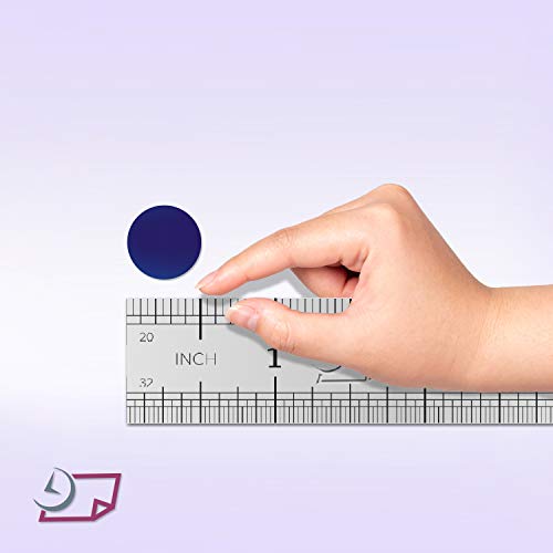 Blank Color Coding Stickers, Writable Surface 500 Permanent Labels per Roll (Dark Blue, 1/2" Circle)