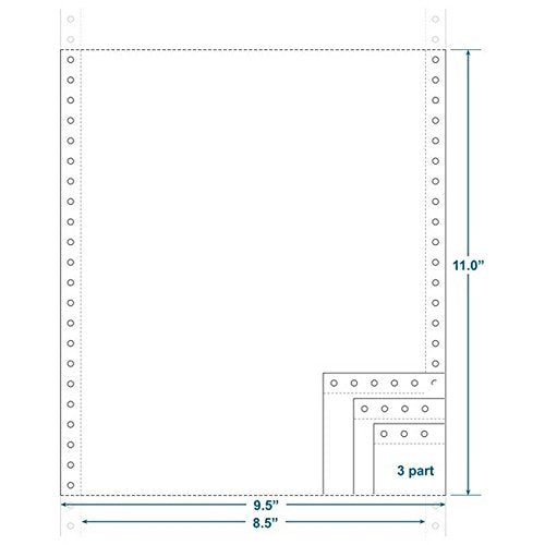 3-Ply Carbonless Paper, Blank, Form Size 9-1/2" x 11" (W x H) (Carton of 1200)