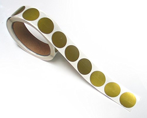 (1" Round - Gold, 500) Scratch Off Labels Stickers, Designed to Create Your own Scratch-Off Cards, Raffles, Promotions, Wedding, Fun, Games etc.