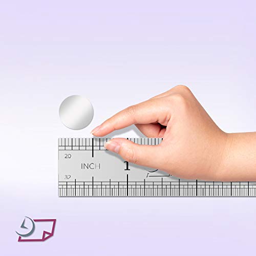 Blank Color Coding Stickers, Writable Surface 500 Permanent Labels per Roll (Silver, 1/2" Circle)