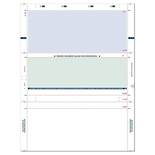 8-1/2" x 11" Z Fold Check Green (Box of 2000)