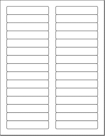 Laser / Ink Jet White Labels 2/3" x 3-7/16" - 30 Per Page