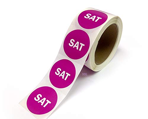 2" Round Labels, Inventory Control/Date Labels, 500 Per Roll (Sat)