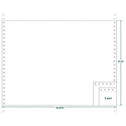 2-Ply Carbonless Paper, Blank, Form Size 14-7/8" x 11" (W x H) (Carton of 1600)