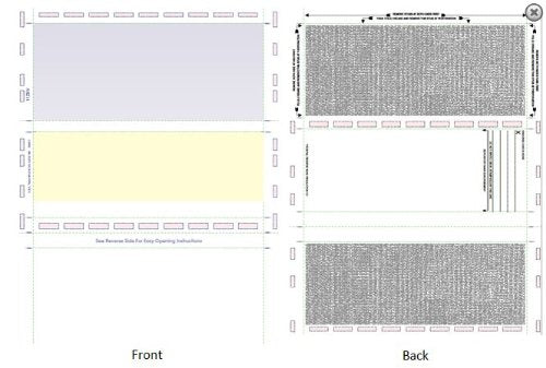 11ZBV-DB Pressure Seal Z Fold Laser Check Format on Docucheck Security Paper