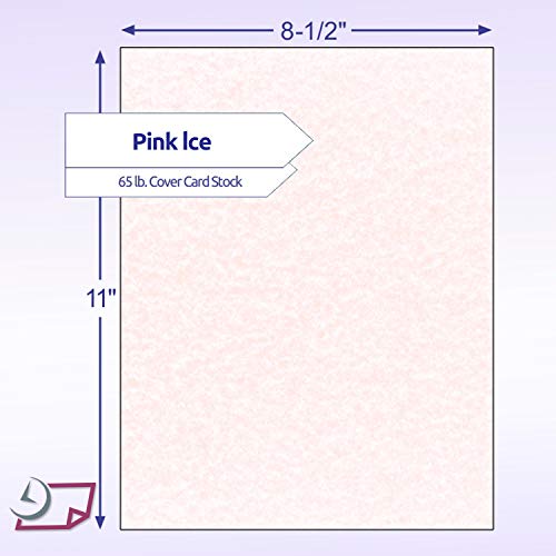 NextParch 8-1/2" x 11" (Letter Size) 65 lb. Parchment Cover Card Stock (Ice Pink)