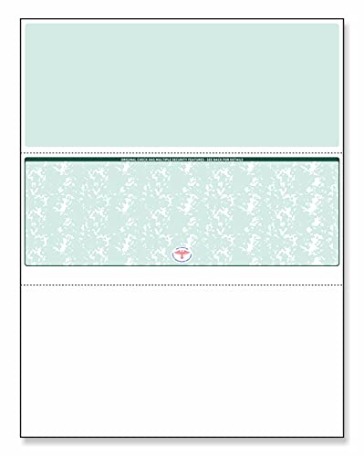 NextSecure Blank - Not Printed - Laser/Ink-Jet Checks, 500 Sheets Per Pack (Green Center)