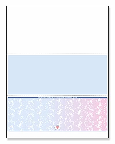 NextSecure Blank Laser/Ink-Jet Checks, 500 Sheets Per Pack (Red-Blue Prismatic Bottom)