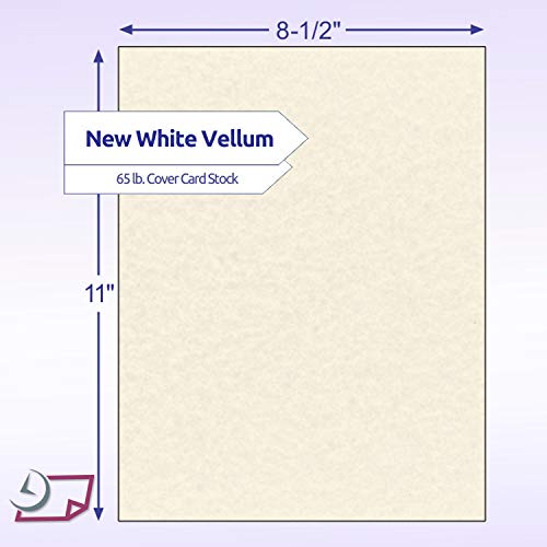 NextParch 8-1/2" x 11" (Letter Size) 65 lb. Parchment Cover Card Stock (New White)
