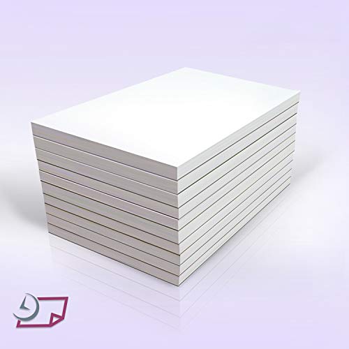 Blank Notepads Pack of 10 Memo Pads 3.5 X 5.5 Inches, 50 Sheets per Pad Top  Quality Scratch Pads 