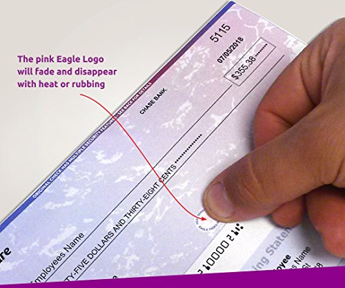 NextSecure Blank Check Stock for Laser/Ink-Jet, 500 Sheets Per Pack (Red-Blue Prismatic Top)