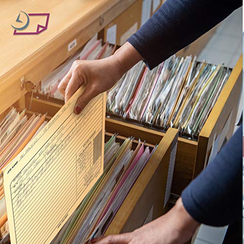 Classic Manila File Jacket 10" x 12" Job Folders " Heavy Duty - Preprinted to Track Job Progress, Calculating Cost, and Customer Correspondences.