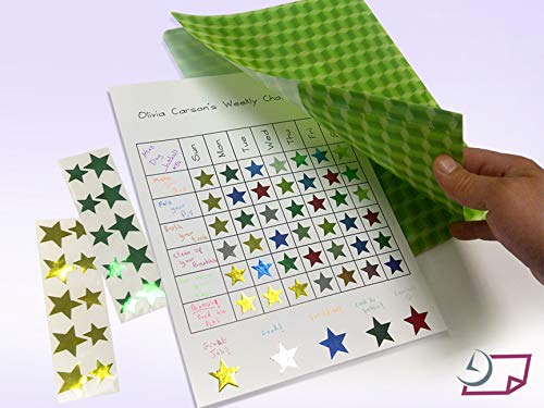 Metallic Foil Star Stickers, Assorted Sizes, ¾ and 1 - 450 Labels pe ...