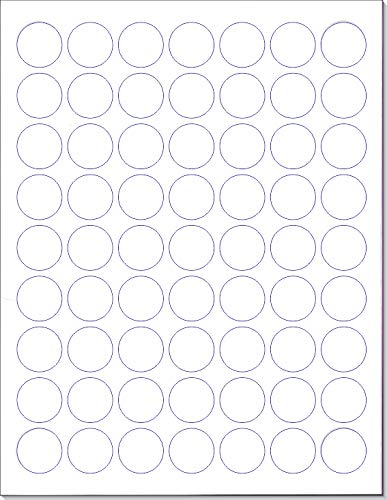 Laser / Ink Jet White Labels   1" Round - 63 Per Page