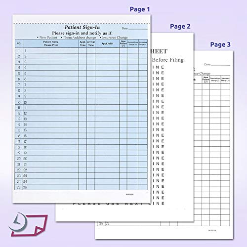 thumbnail image 2 of Next Day Labels NCR Carbonless 2-Part Patient Sign-In Forms (Blue) – 520 Forms 2 of 6