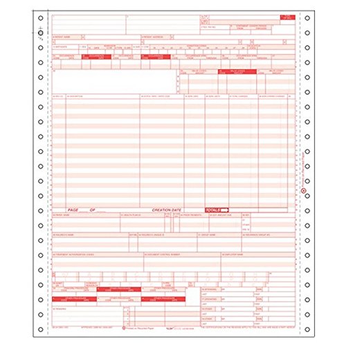 UB-04 Hospital Claim Form 1-Part Continuous (2,500/case)