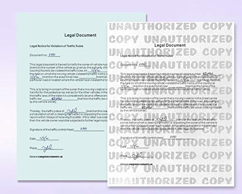 8-1/2 x 11" Multi-Purpose Tamper Resistant UNAUTHORIZED ANTI-COPY Green Security Paper, (Pack of 100)