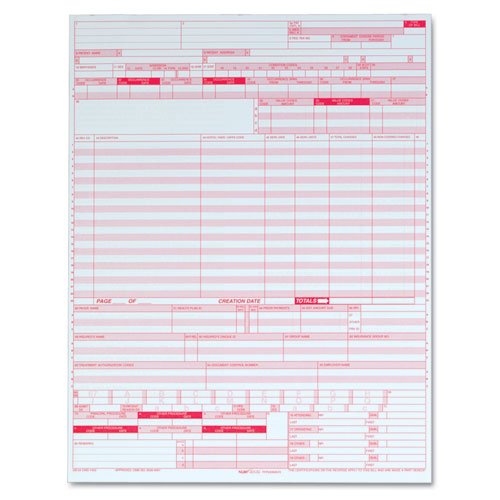 UB04 Hospital Insurance Claim Form 8 1/2 x 11 2,500 Forms