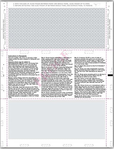 EGP IRS Approved 1099-Misc Blank - Pressure Seal. 500 Recipients