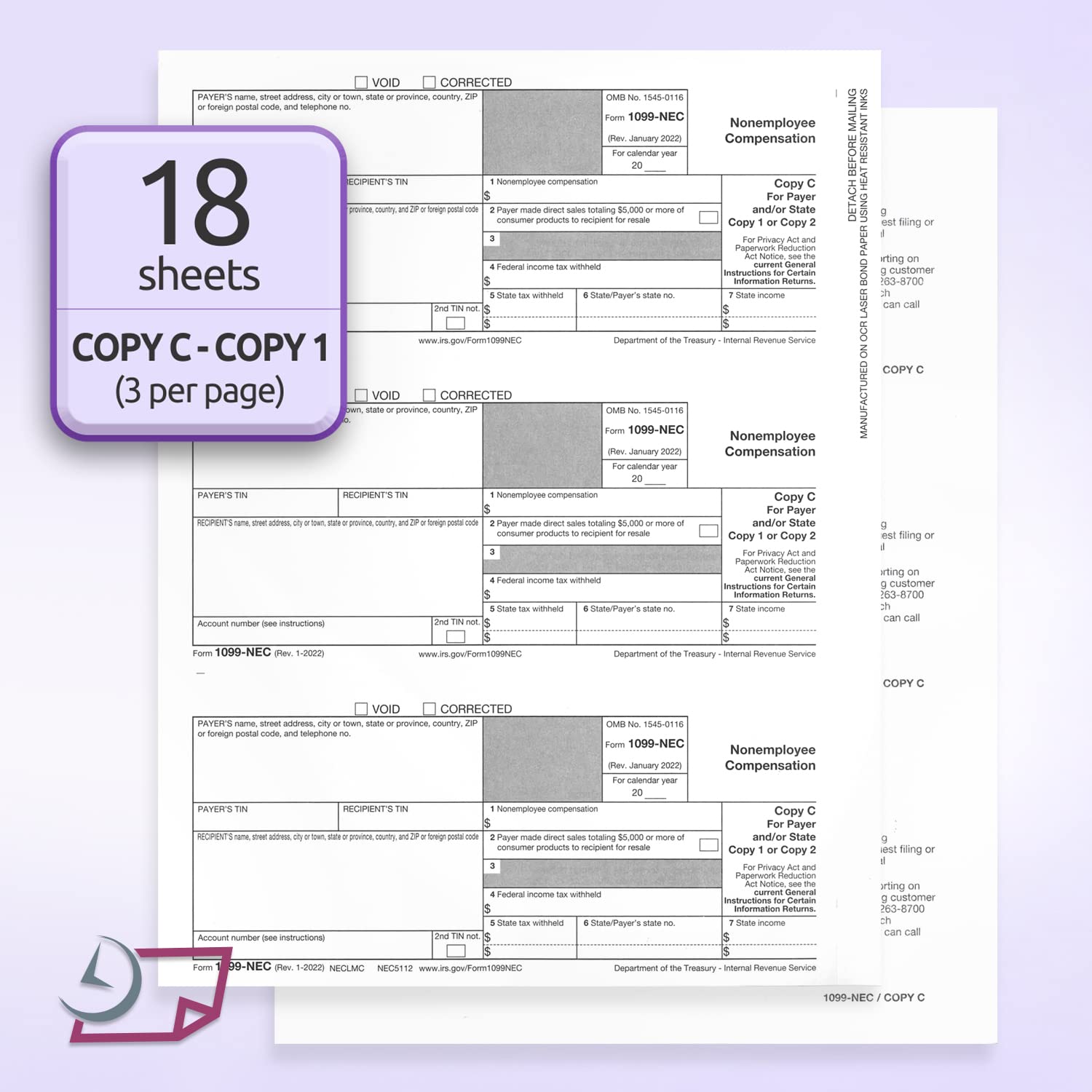 New 1099-NEC Forms for 2024, 4-Part Tax Forms, Vendor Kit of 25 Laser - Apple Forms new-1099-nec-forms-for-2024-4-part-tax-forms-vendor-kit-of-25-laser-apple-forms