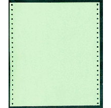 9-1/2" x 11" (W x H) Continuous 20# Green Computer Paper, Blank-microperf (Carton of 2500) (Green)