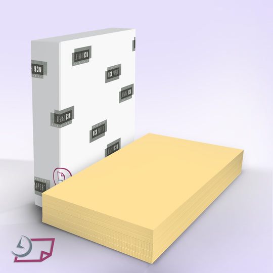 8.5" x 11" 1 Part NCR Superior 22 lb CFB Gold Paper, Item #5842