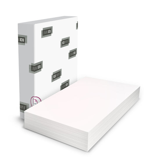 8.5" x 11" 1 Part NCR Superior 22 lb CFB White Paper, Item #5824