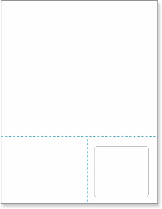 Integrated Laser Form with Label Combination (2.937 x 2.75 - 1 Label on Right)
