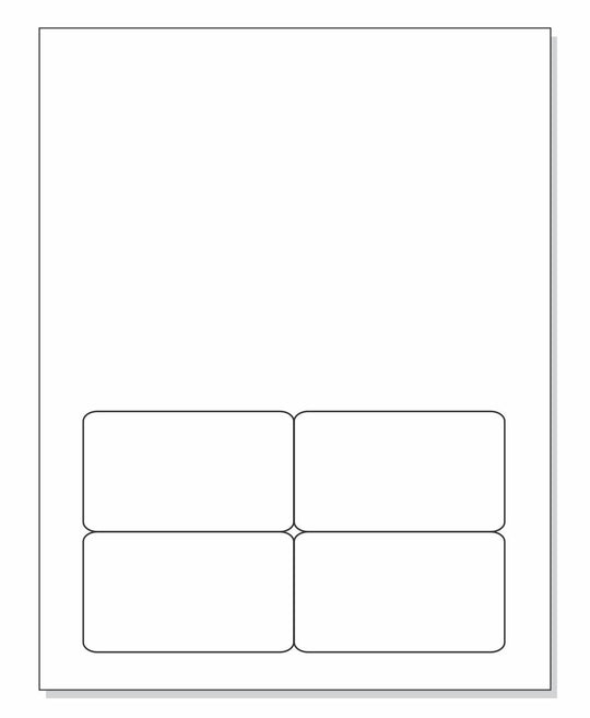 Integrated Laser Form With Label Combination (3-1/2" x 2" - 4 Labels)
